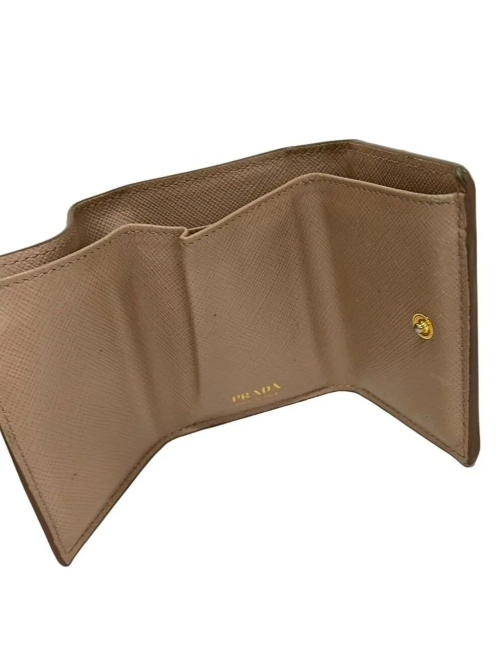 Prada Beige Leather Wallet